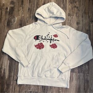 Naruto x Champion white pullover‎ hoodie reverse weave anime men’s medium